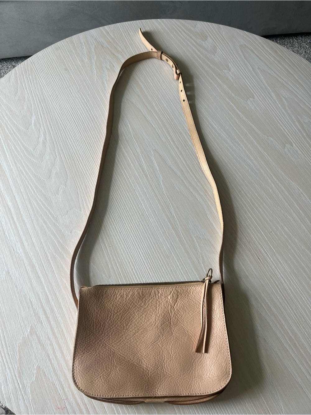 Madewell Leather Crossbody in Light Tan